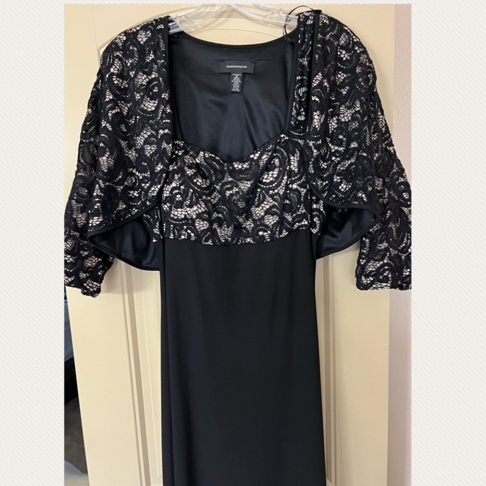 black and tan patterning dress